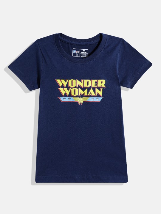 Girls Pure Cotton Supergirl Printed T-shirt