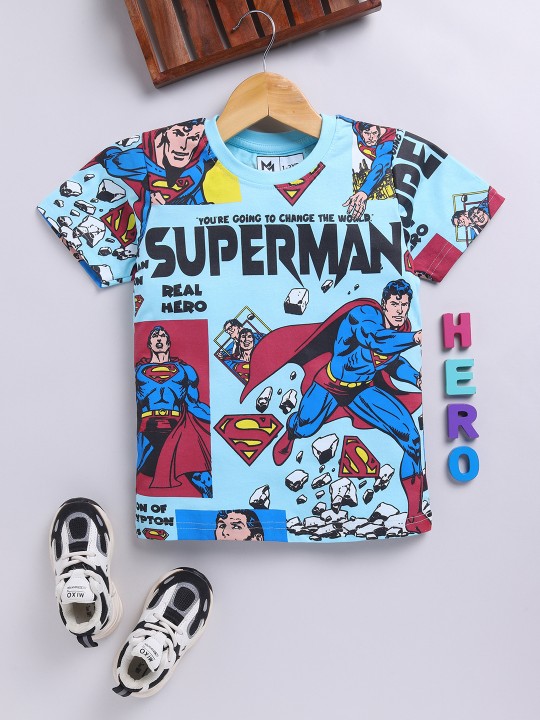 Boys blue Superman printed T-shirt