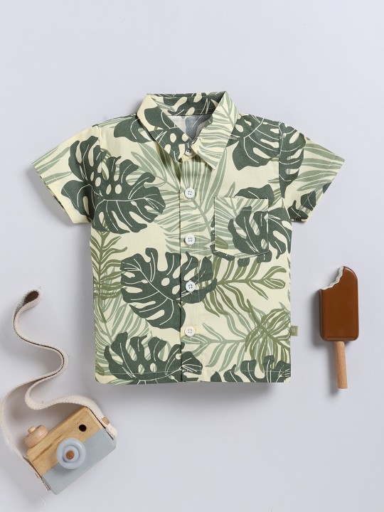 Infant Boys Tropical Print Pure Cotton Shirt