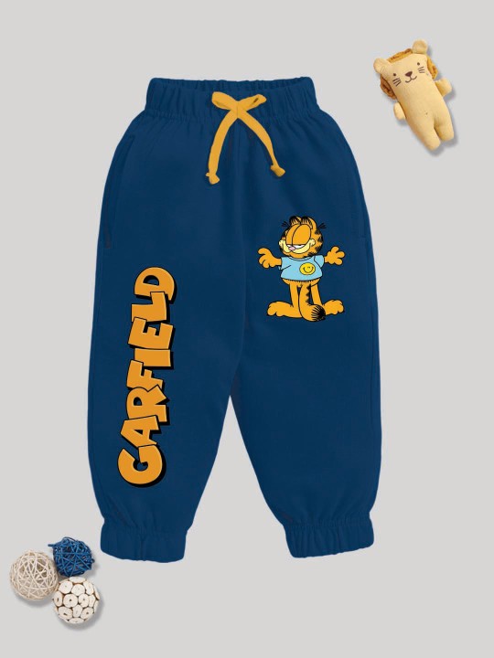 Infant Boys Graphic Printed Pure Cotton Joggers