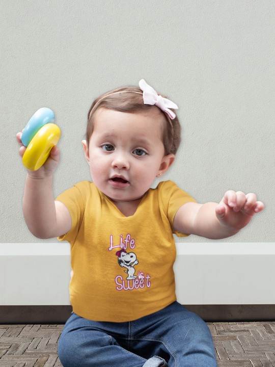Infant Girls Snoopy Printed Pure Cotton Top