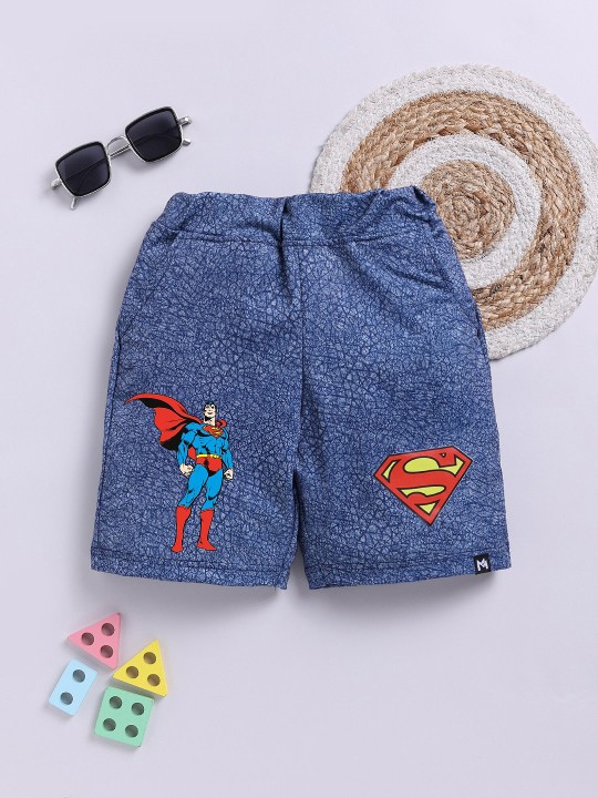 Boys’ Superman Humour & Comic Printed Shorts – Blue
