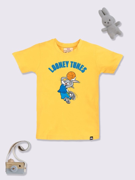 Boys Yellow Looney Tunes Graphic T-Shirt