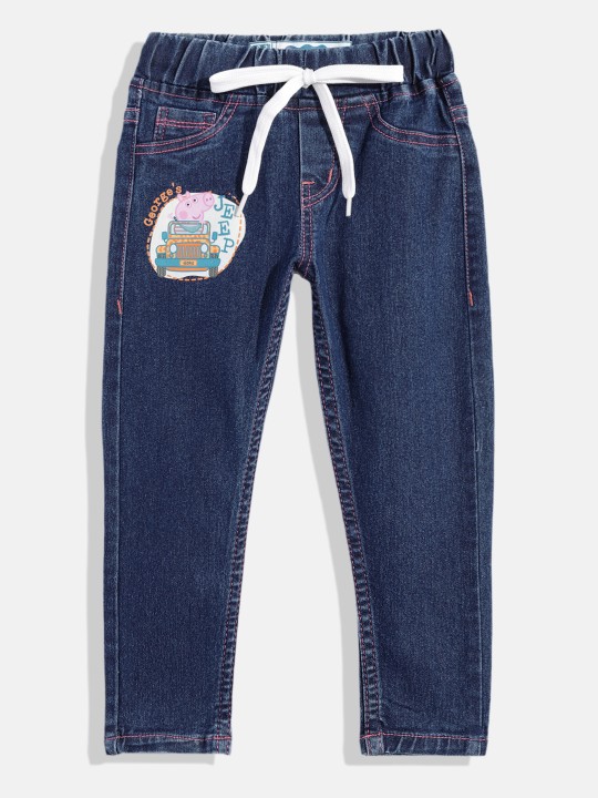 Girls Peppa Pig Printed Denim Jeggings