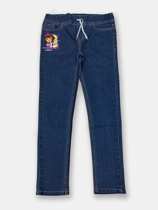 Girls Dora Printed Slim-Fit Jeggings
