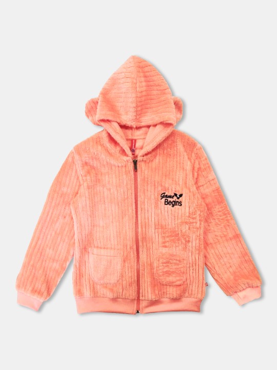 Girls Bear-Ear Hooded Sweatshirt