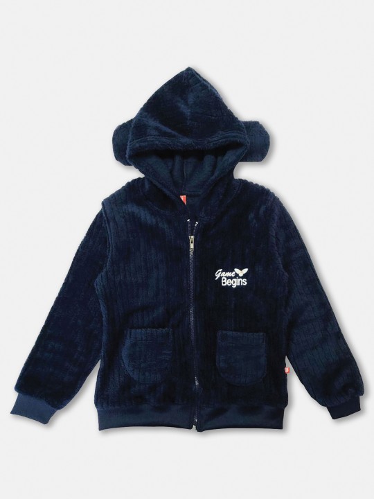 Girls Bear-Ear Hooded Sweatshirt