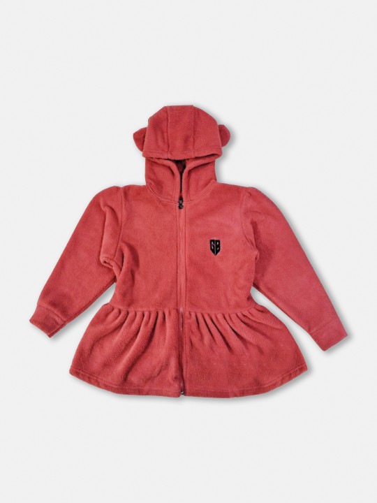 Girls Hooded Flared Sweatshirt