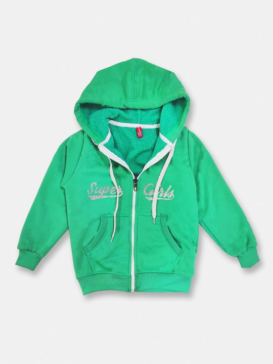 Girls Printed Hooded Sweatshirt