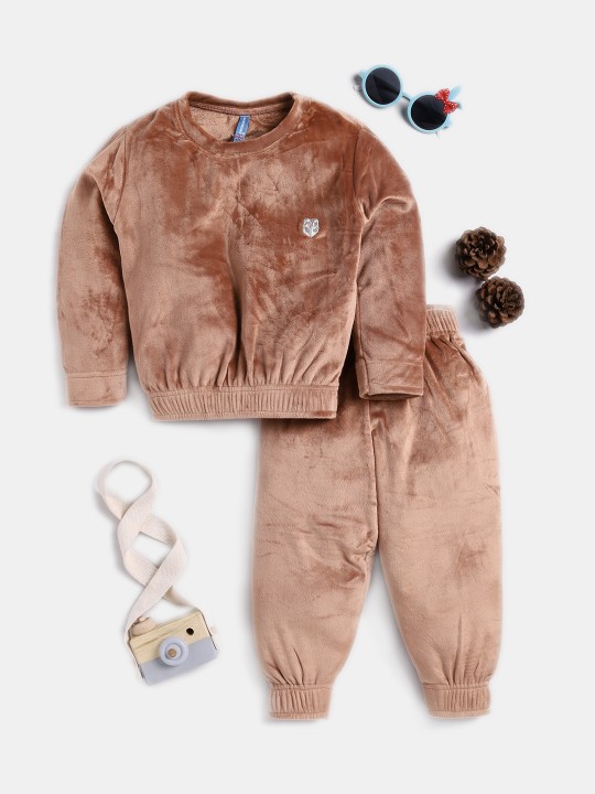 Boys Velvet Sweatshirt with Joggers