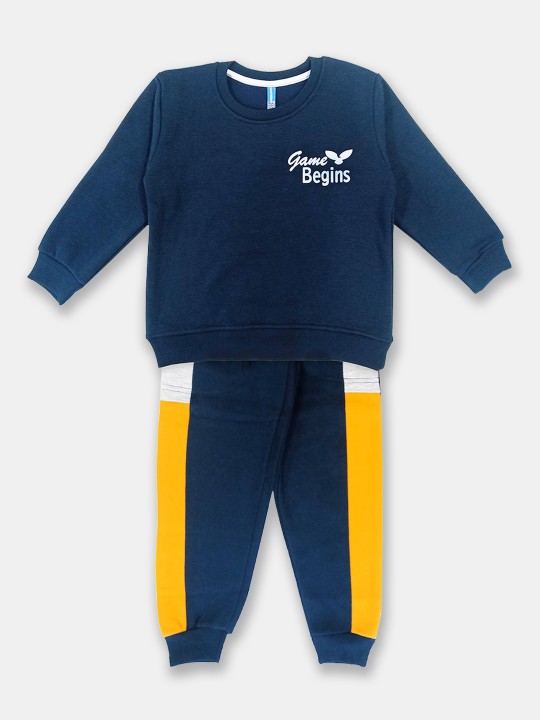 Boys Printed Sweatshirt with Joggers