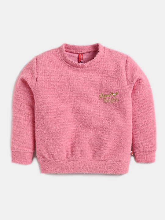 Girls Fuzzy Sparkle Sweatshirt