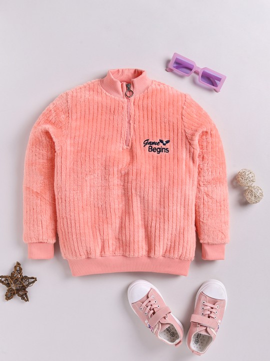 Girls Teddy Fur Sweatshirt