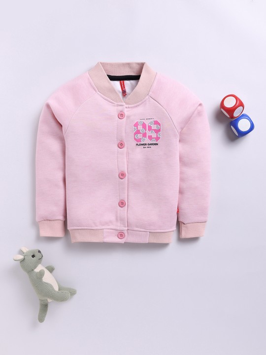 Girls Printed Alphanumeric Sweatshirt