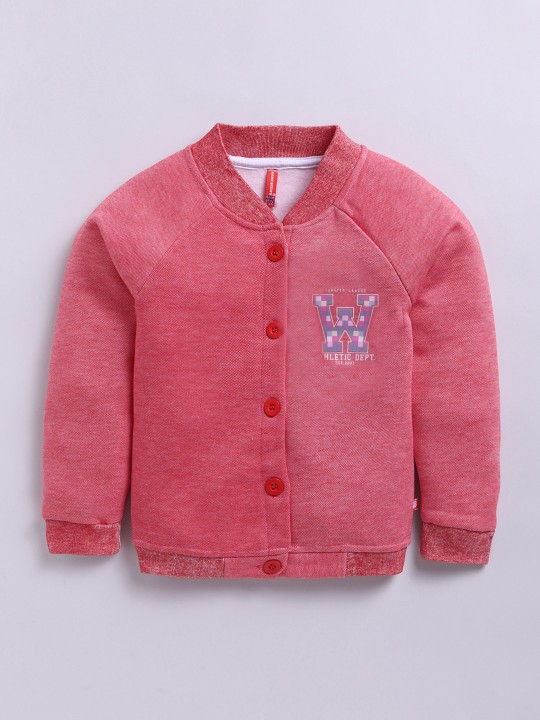 Girls Printed Typography Sweatshirt