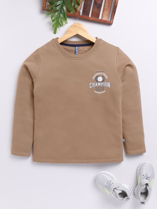 Boys Printed Typography Sweatshirt