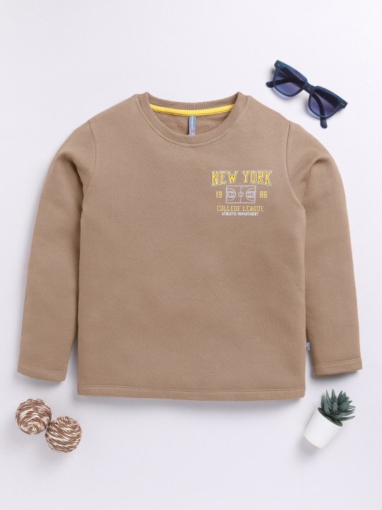 Boys Printed Typography Sweatshirt
