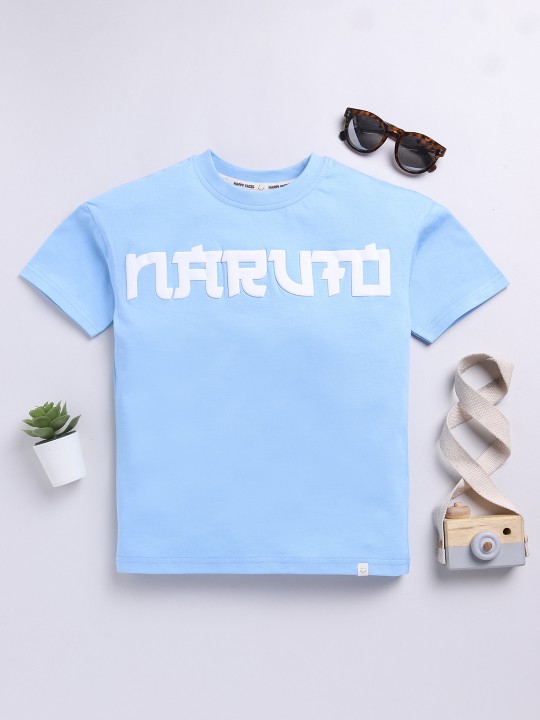 Boys’ Naruto Printed Blue T-Shirt