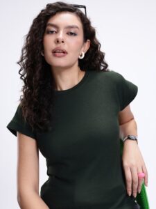 Olive Green T-Shirt for Women