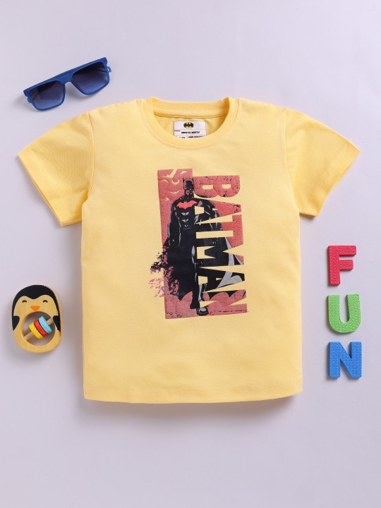 Boys Yellow & Red Batman Graphic T-Shirt