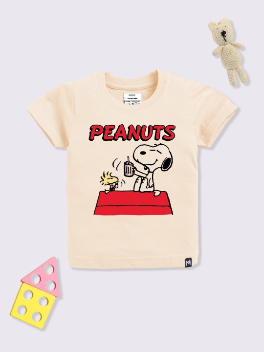 Boys Cream Peanuts Graphic T-Shirt