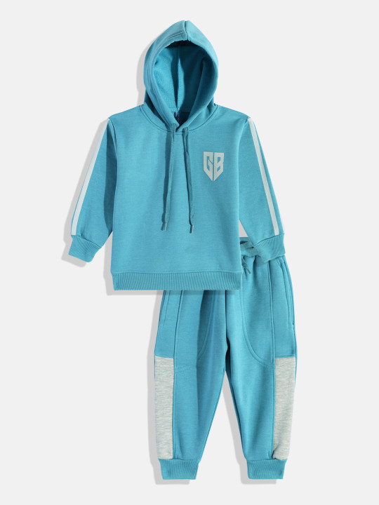 Boys Pure Cotton Hooded Sweatshirt with Joggers