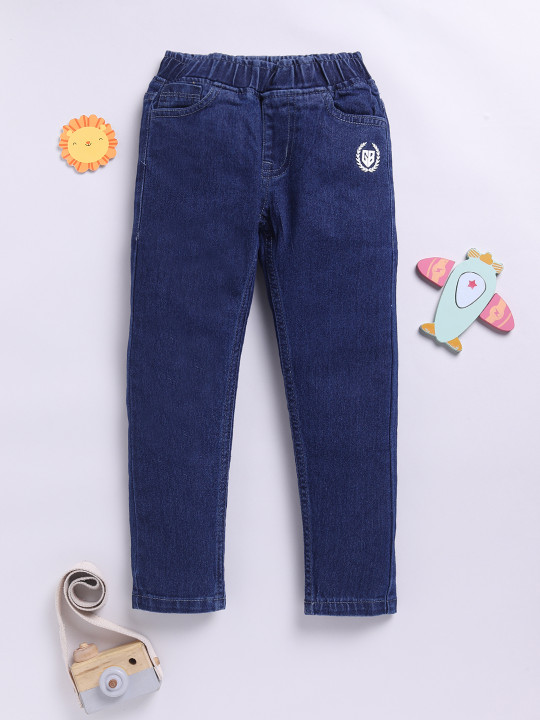 Girls Slim Fit Printed Stretchable Jeans