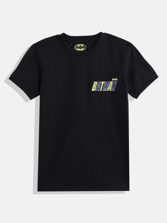 Eteenz Batman Comic Printed Premium Cotton Round Neck T-Shirt for Boys (Black, Pack of 1)