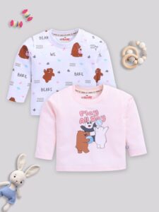 Tinyo Digital Printed Pure Cotton T-Shirt For Infant Boys (Multicolour, Pack Of 2)