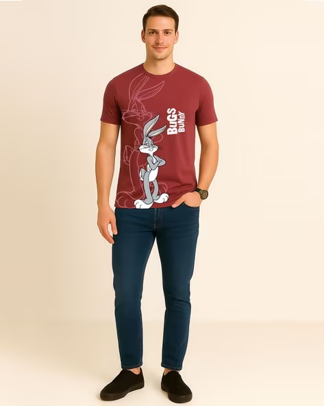 MEN’S LOONEY TUNES PRINTED REGULAR FIT T-SHIRT
