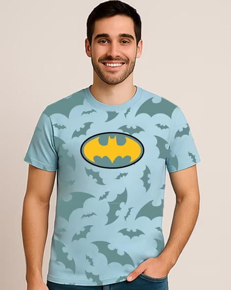MENS BATMAN PRINTED REGULAR FIT T-SHIRT