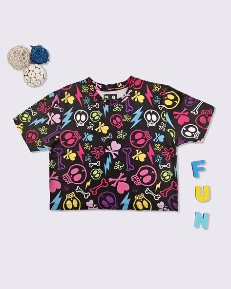 Women Multiple Print Boxy Fit Pure Cotton Top