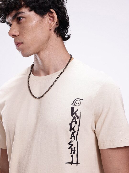 Naruto Graphic Printed Pure Cotton T-Shirt for Men