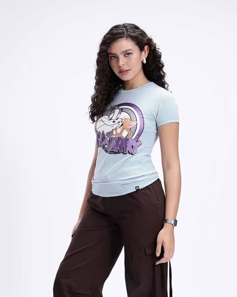 WOMEN’S TOM & JERRY REGULAR FIT COTTON TOP
