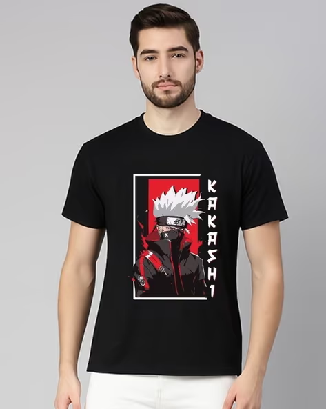 MENS NARUTO PRINTED T-SHIR