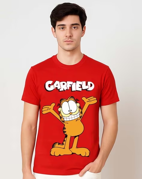 MENS GARFIELD PRINTED T-SHIRT