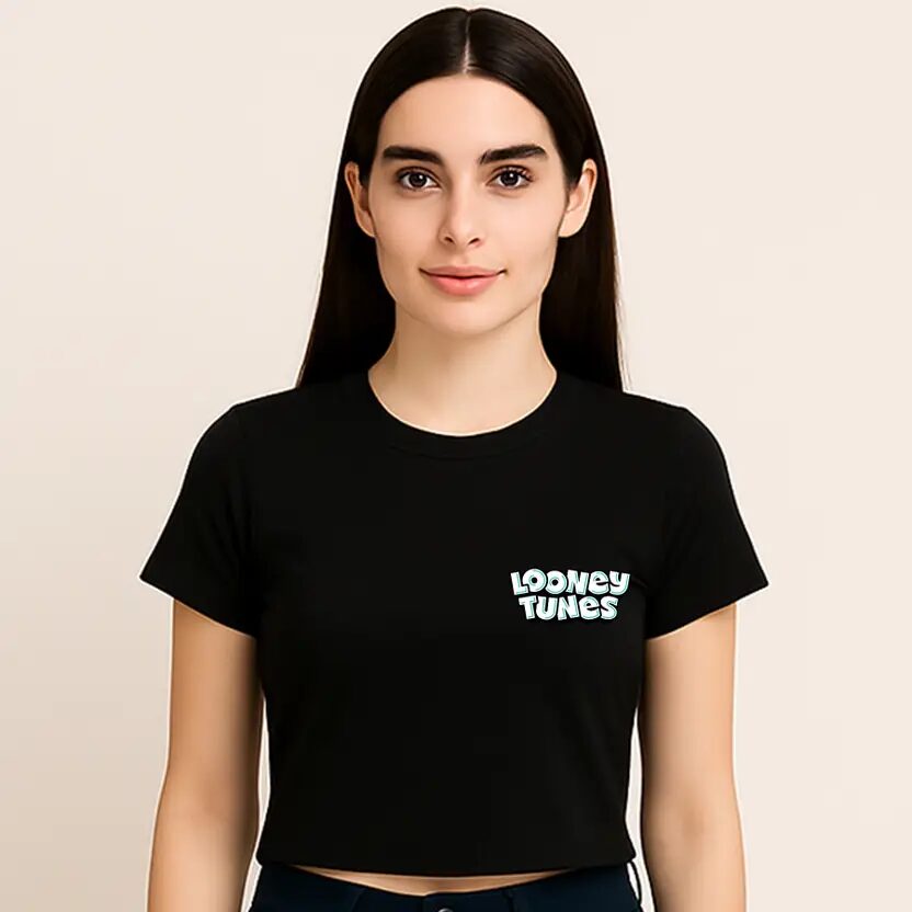 Ladies Looney Tunes Printed Boxy Fit Top