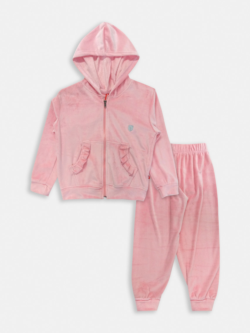 Girls Velvet Finish Clothing Set