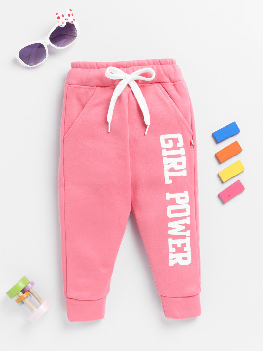 Girls Printed Cotton Joggers
