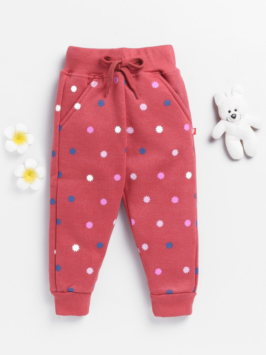 Girls Printed Cotton Joggers