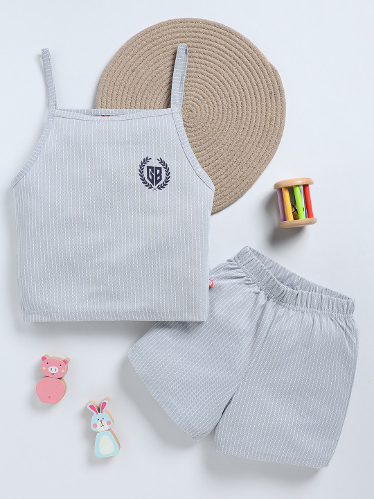 Girls Striped Top with Shorts
