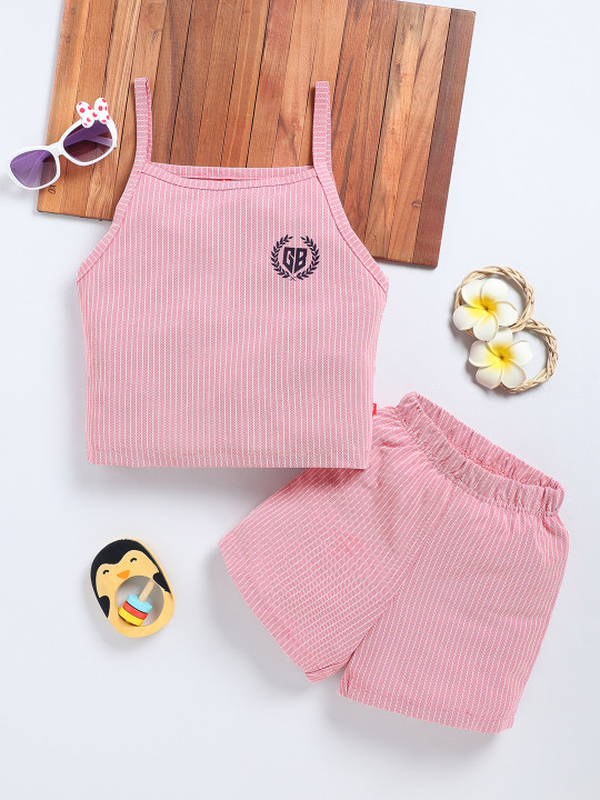 Girls Striped Top with Shorts