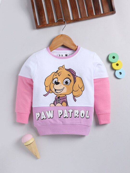 Minute Mirth Girls Paw Patrol Printed Sweatshirt