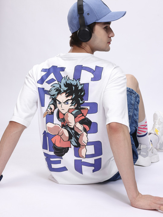 Anime Nippon Printed Pure Cotton Oversized Men’s T-Shirt