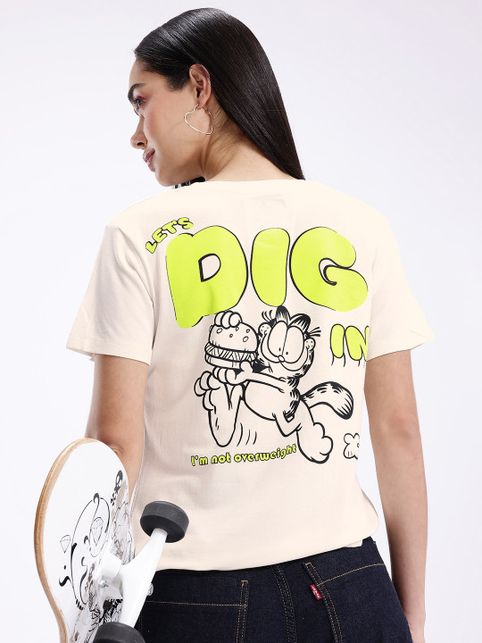 Garfield Printed Casual T-shirt for Women