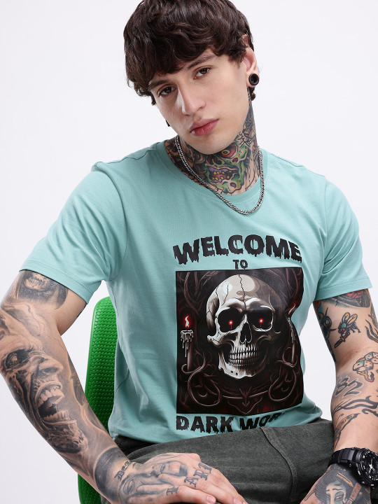 Grunge Printed Pure Cotton Men’s T-Shirt