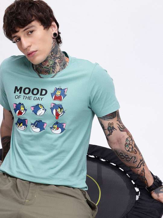 Tom & Jerry Printed Pure Cotton Men’s T-Shirt