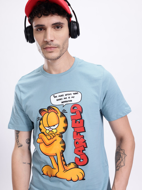 Garfield Printed Pure Cotton Men’s T-Shirt