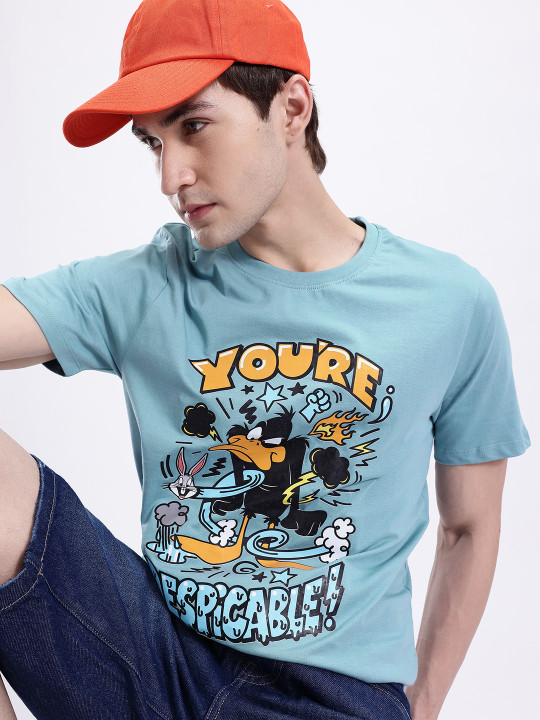 Looney Tunes Printed Pure Cotton Regular Fit Men’s T-Shirt