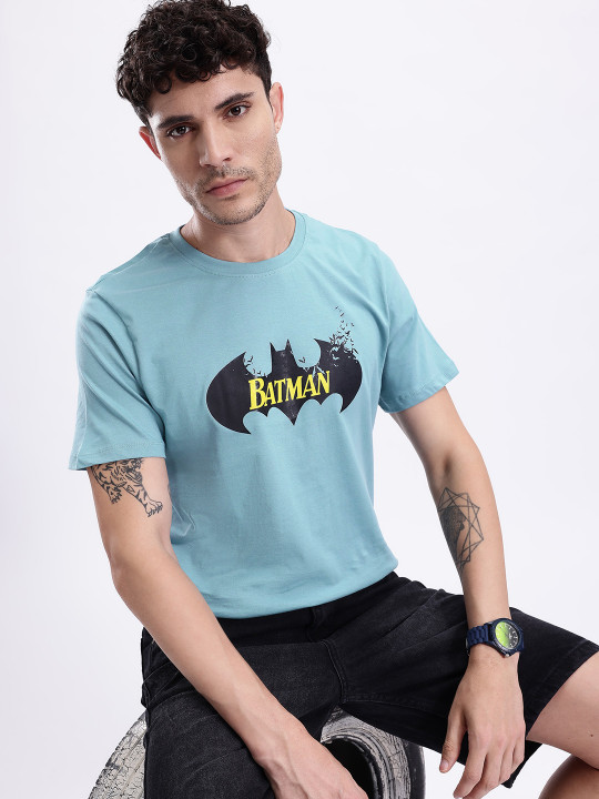 Batman Printed Pure Cotton Regular Fit Men’s T-Shirt